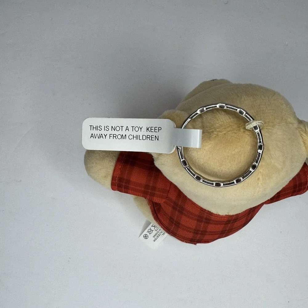 Coach Teddy Bear Stuffed Brown With A Keychain 4.5